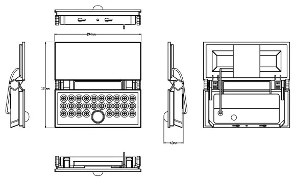 Proiector LED solar de exterior Top Light HELEON PRO LED/8W/3,7V IP65 4000K