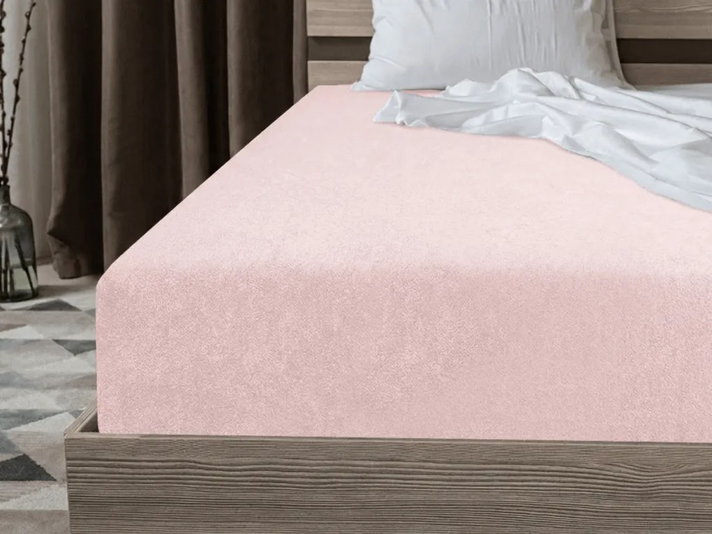Cearsaf frote EXCLUSIVE roz deschis 90 x 200 cm