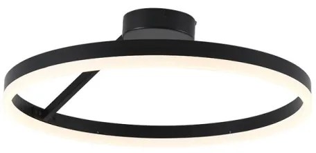 Lustră LED dimabilă aplicată LED/40W/230V 3000-6500K negru + telecomandă