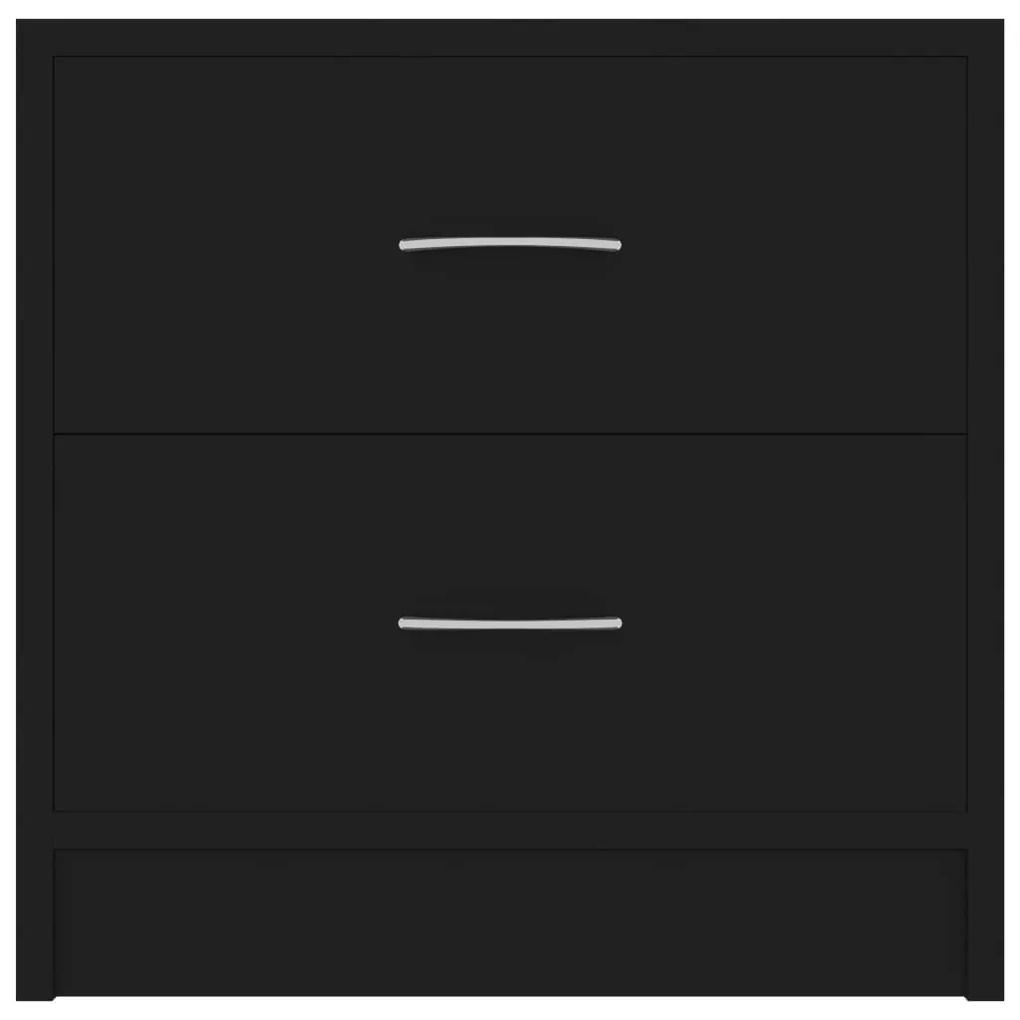Noptiere, 2 buc., negru, 40 x 30 x 40 cm, PAL 2, Negru