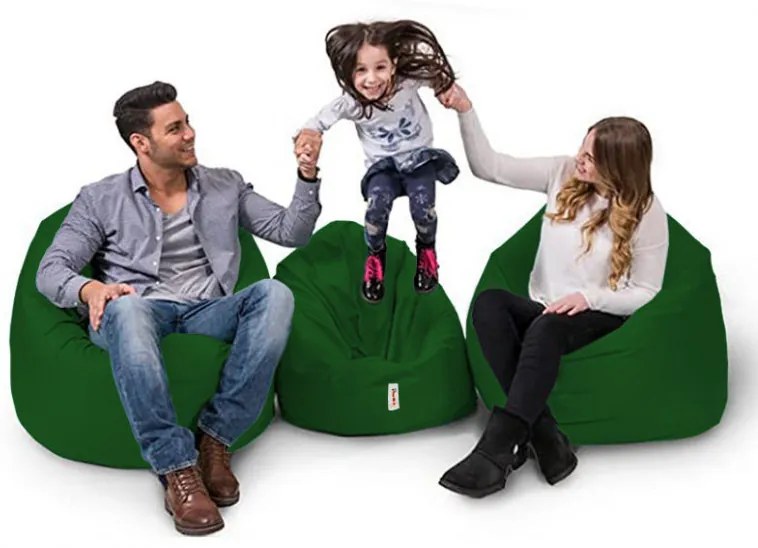 Fotoliu Puf Bean Bag Iyzi 100 Cushion Pouf, Verde