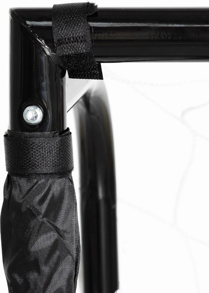 HOMCOM But de fotbal poarta de fotbal structura metal plasa PE cuie &amp; unelte incluse dim. 186L x 62l x 123H cm negru alb | Aosom Romania