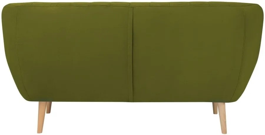 Canapea cu tapițerie din catifea Mazzini Sofas Sardaigne, 158 cm, verde