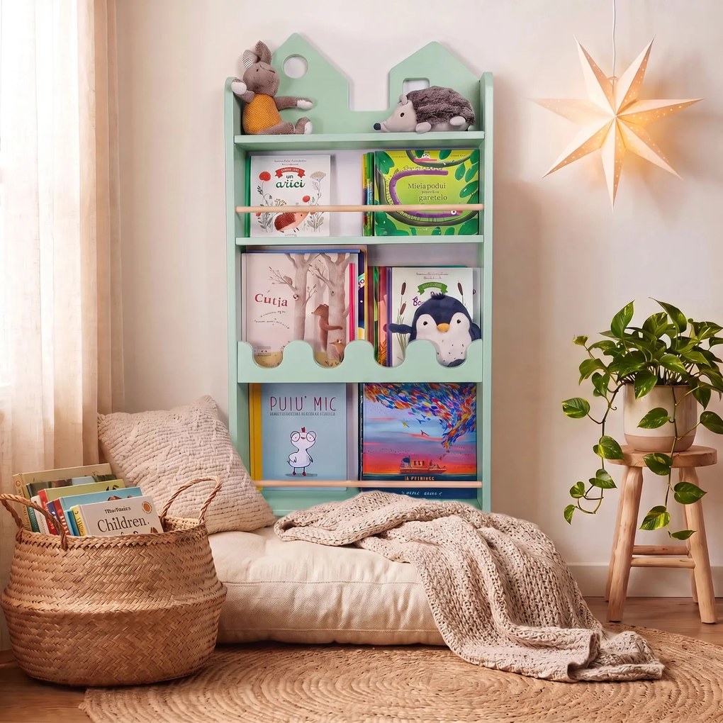 Bibliotecă de perete pentru copii NESTA Albastru
