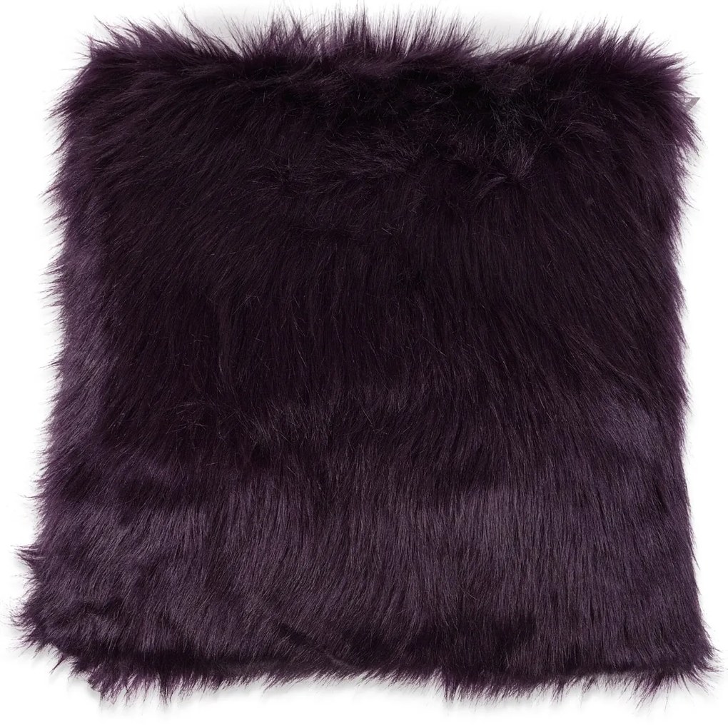 Husa decorativa pentru perna FAUX FUR longhair 50x50 cm, mov