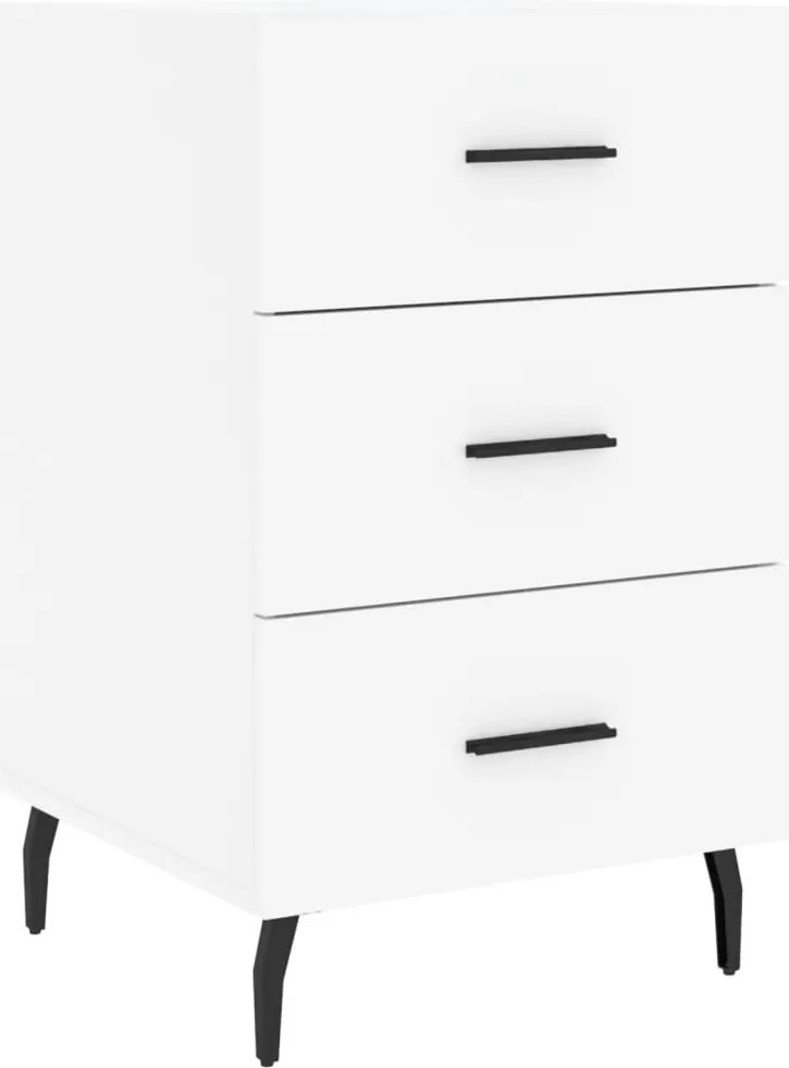 vidaXL Noptieră, alb, 40x40x66 cm, lemn compozit