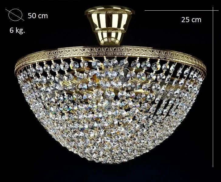 Plafonier cristal Bohemia diametru 50cm Lauren II CE