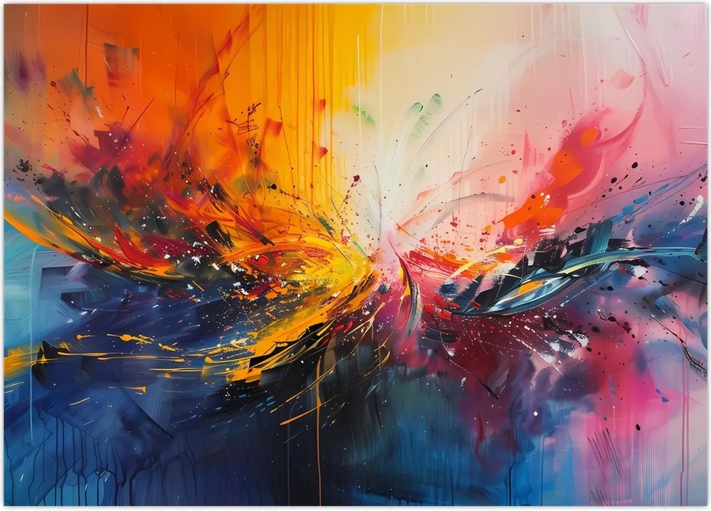 Tablou - Abstracție de culoare (70x50 cm)