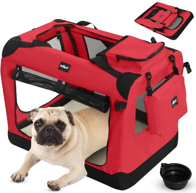 Leopet Cutie de transport pentru câini S, 49,5 x 34,5 x 35 c