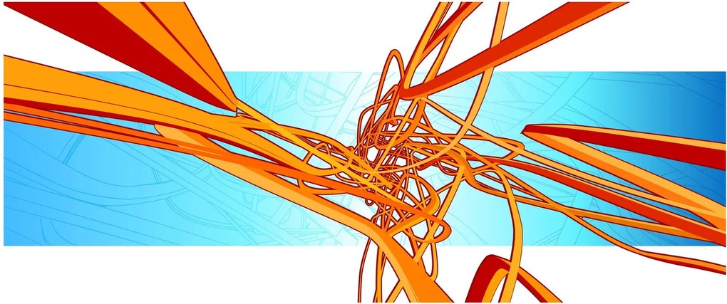 Tablou - Linii împletite, abstracție (120x50 cm)