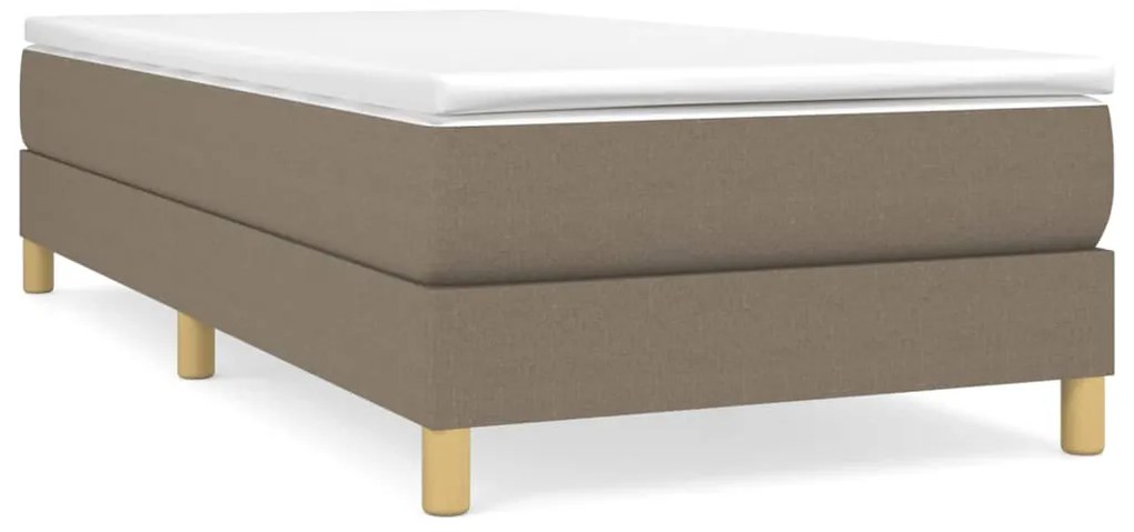 3120578 vidaXL Cadru de pat box spring, gri taupe, 90x190 cm, textil