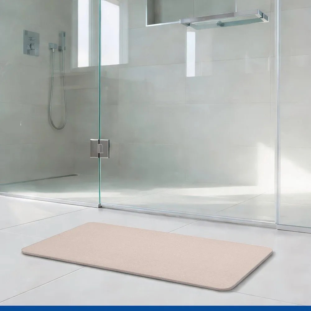 Covoraș de baie bej din diatomit 39x60 cm Simi – Wenko