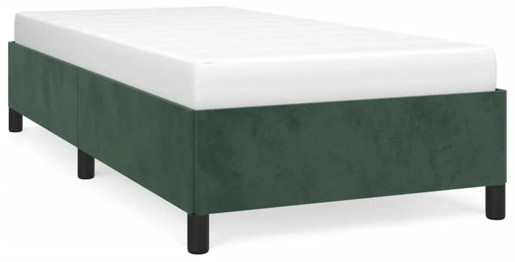 Cadru de pat, verde inchis, 90x190 cm, catifea Verde inchis, 35 cm, 90 x 190 cm