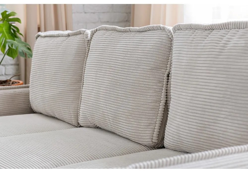 Colțar verde extensibil cu tapițerie din catifea reiată (cu colț variabil) Tori – Bonami Selection