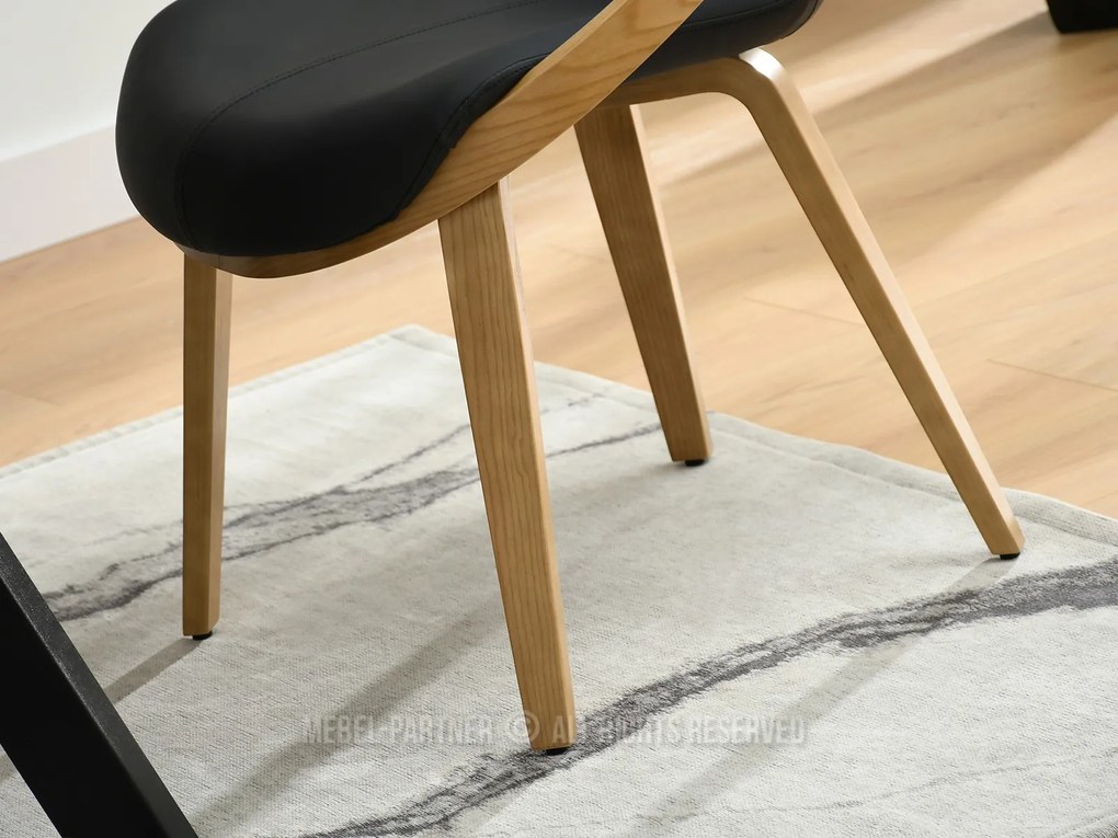 Scaun Lila K (negru + stejar). Promo -23%. 1111103