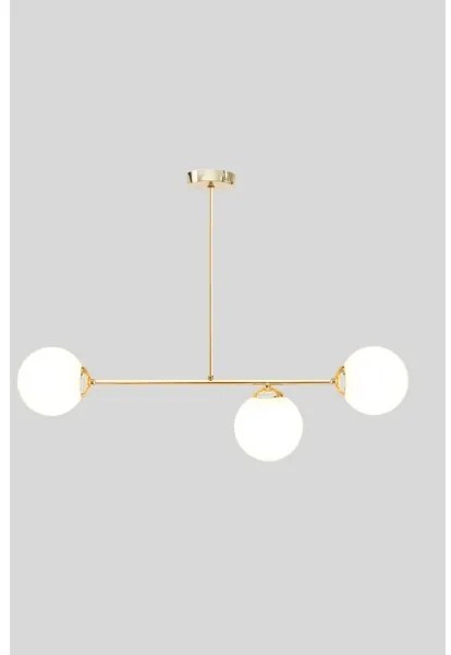 Lustră pe tijă FIRA 3xE27/60W/230V auriu