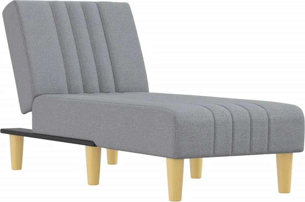 vidaXL Șezlong, gri deschis, material textil