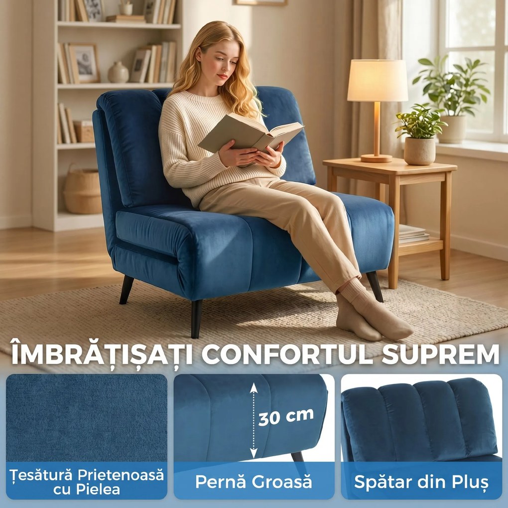 HOMCOM fotoliu extensibil | Aosom Romania