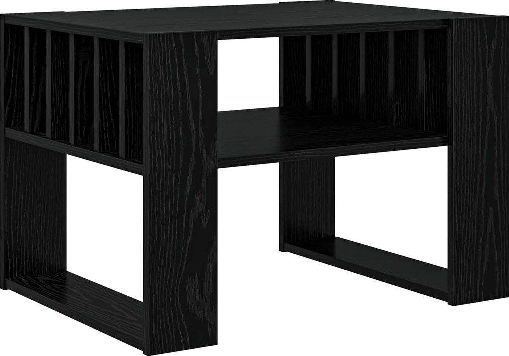 vidaXL Masă de cafea Stejar Negru 66 x 49,5 x 45 cm Lemn compozit