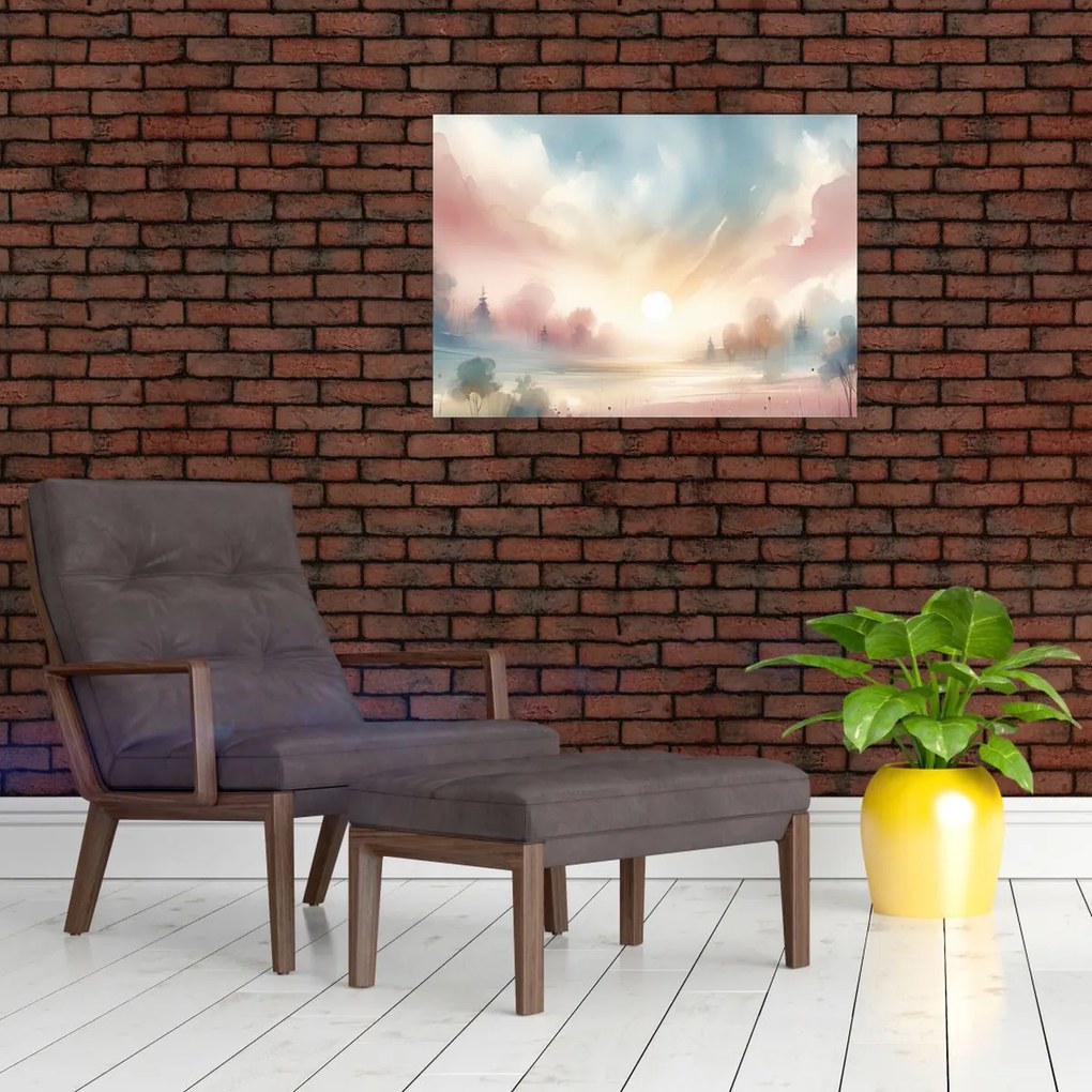 Tablou pe sticlă - Peisaj elegant (70x50 cm)