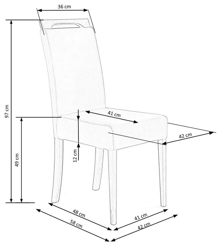 Scaun de bucaterie Clarion IV, gri/grafit