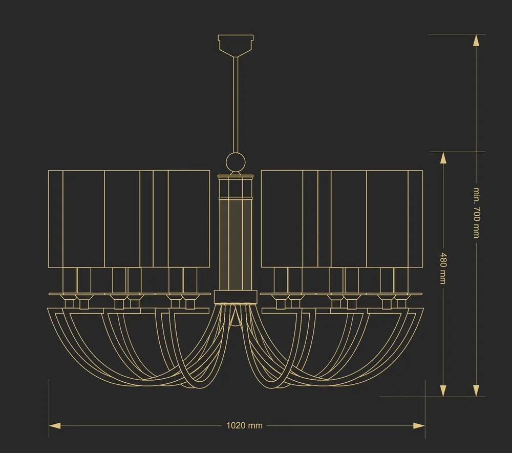 Candelabru 12 brate elegant design clasic realizat manual Lea