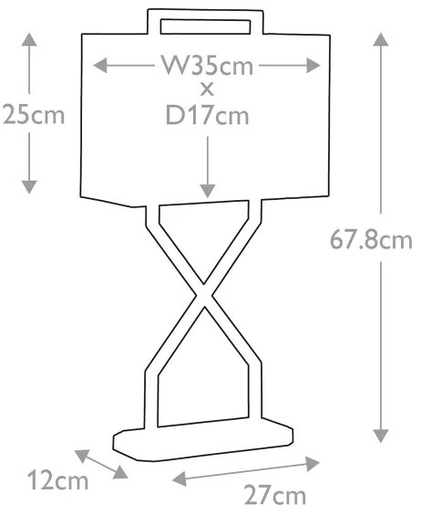 Lampă de masă Elstead CROSS-TL CROSS 1xE27/60W/230V auriu/albastru