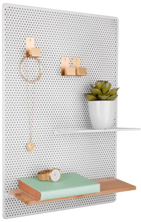 Avizier din metal PT LIVING Perky, 34,5 x 52,5 cm, alb