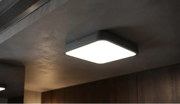 Brilagi-LED Plafonieră pentru baie cu senzor ZENNA LED/24W/230V 34,5x34,5 cm IP44 antracit