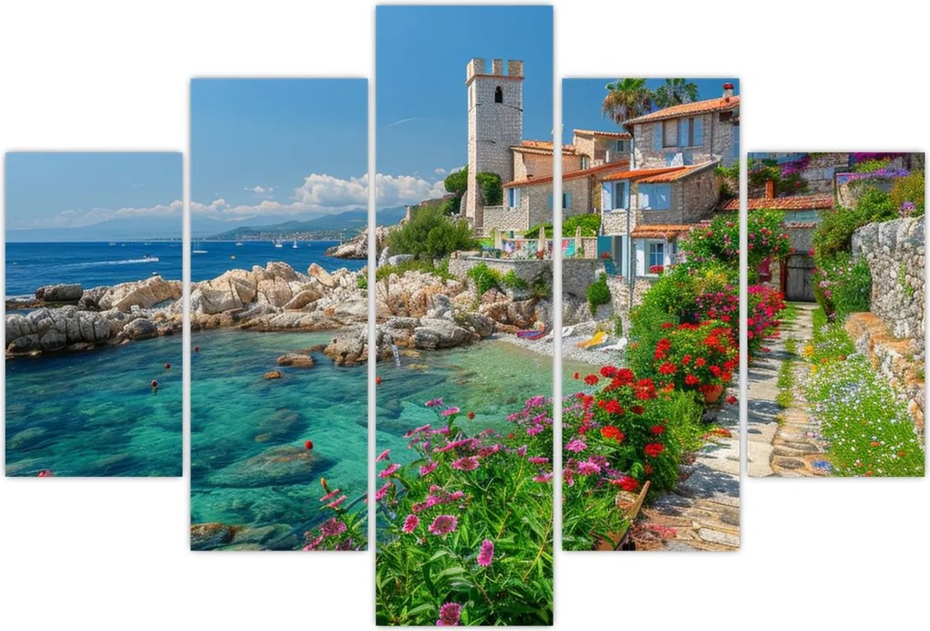 Tablou - Sat pitoresc de coastă (150x105 cm)