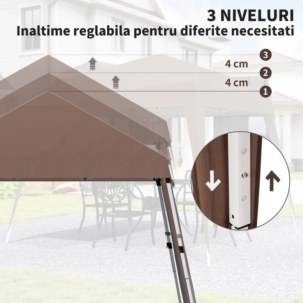 Outsunny Foisor Pliabil 2.4x2.4m, Foisor de Gradina Structura | Aosom Romania