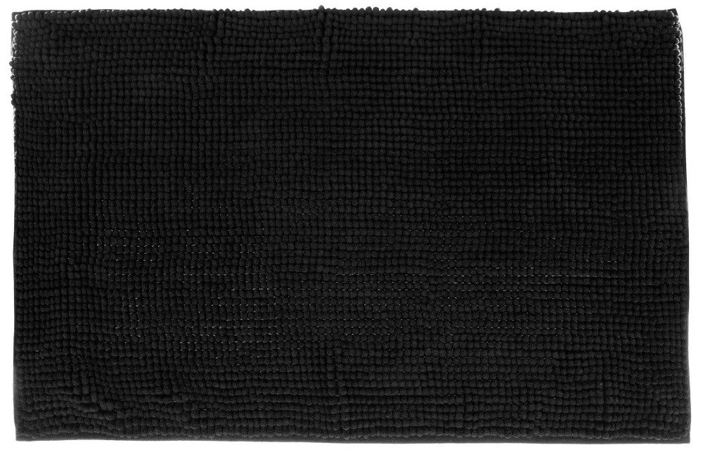Covoras baie TAPIS MINI CHENILLE, Negru, 50x80 cm, 5five Simple Smart
