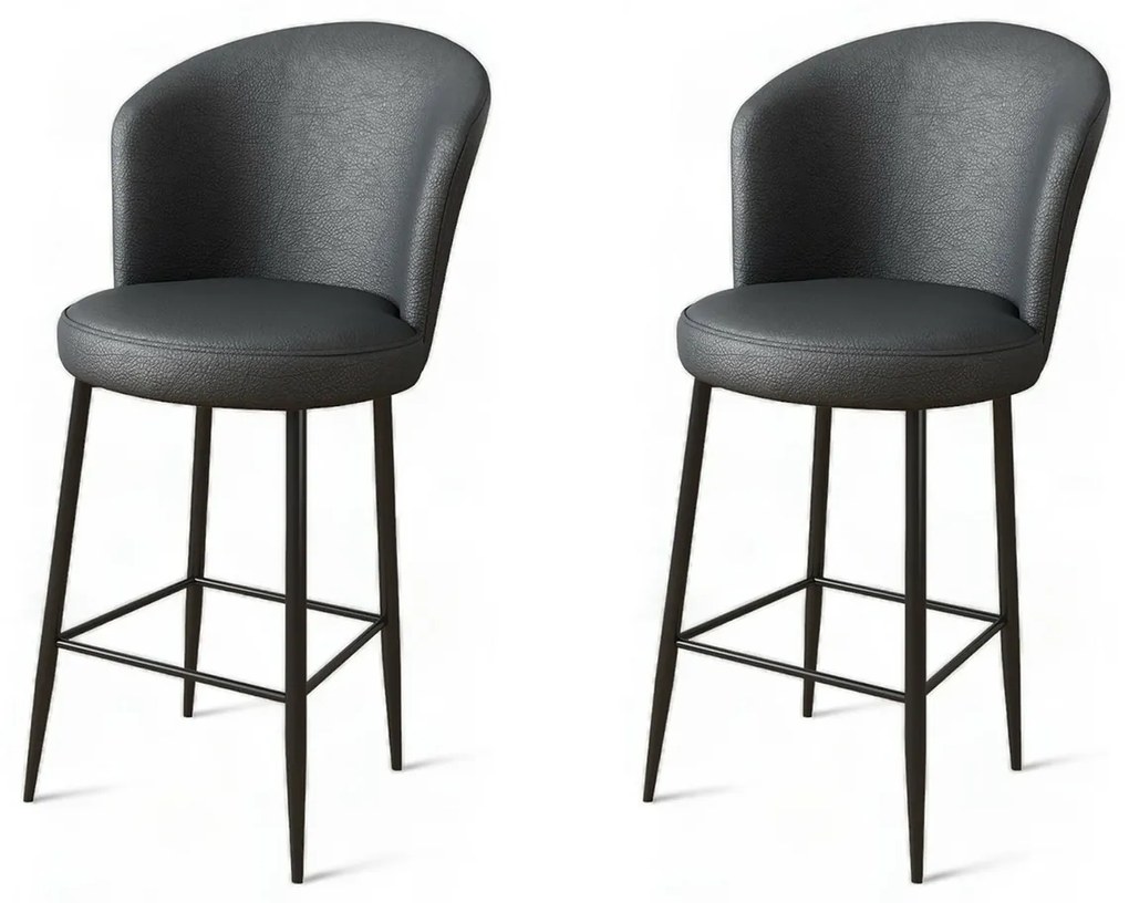Set de scaune de bar Uras Anthracite, 2 buc., 2 buc.