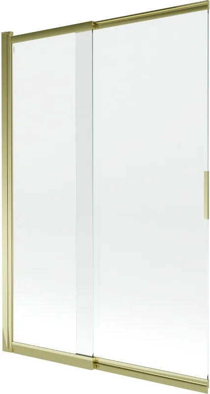 Mexen Fox paravan de cadă cu 2 canaturi glisant 120 x 150 cm, transparent, auriu - 891-120-002-50-00