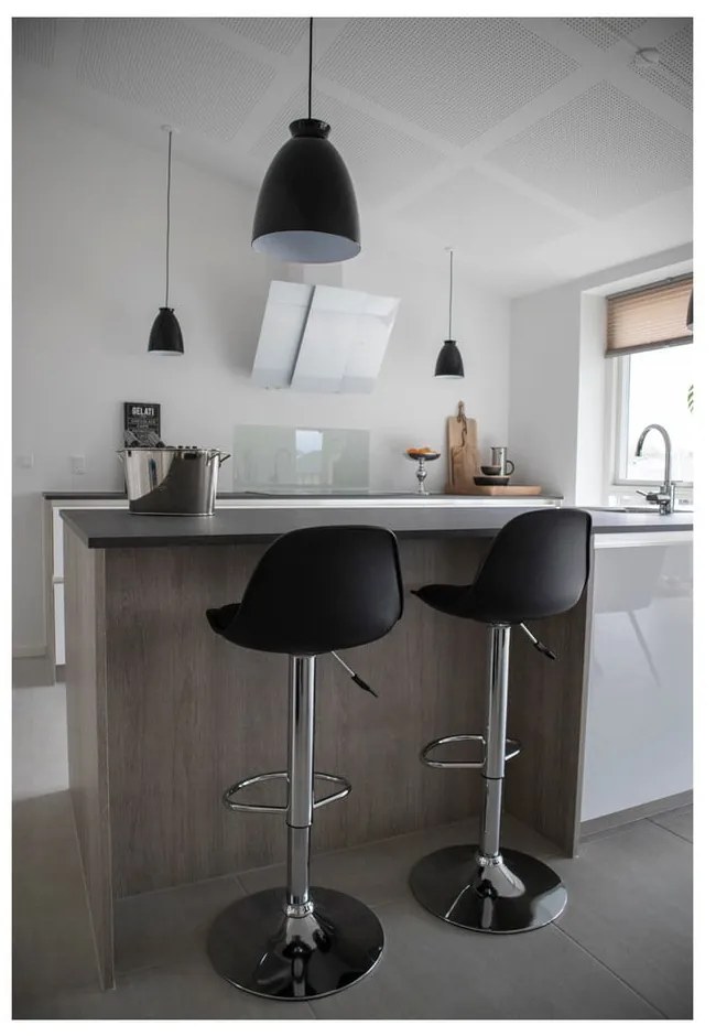 Scaune de bar negre rotative 2 buc. 82 cm Trondheim – House Nordic