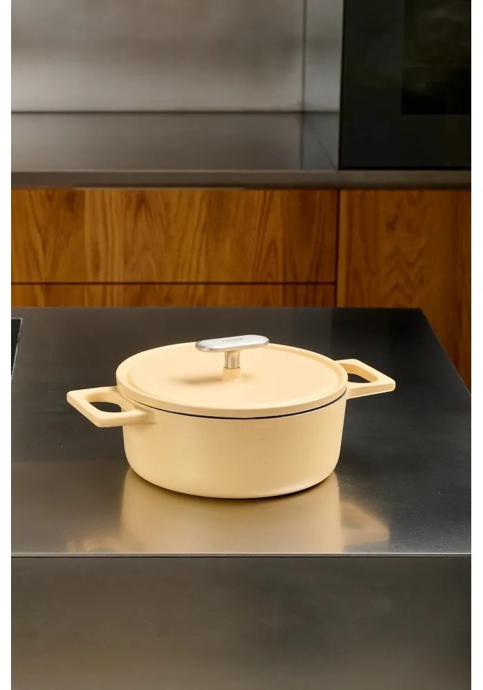 Cratiță cu capac din fontă 2 l adecvată pentru plita cu inducție Mattia 3.0 – FABINI