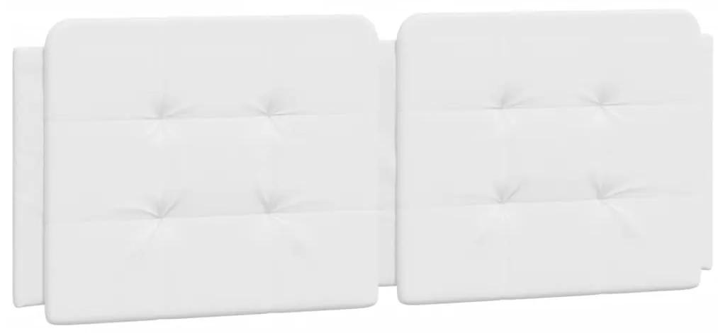 374860 vidaXL Pernă pentru tăblie pat, alb, 140 cm, piele artificială