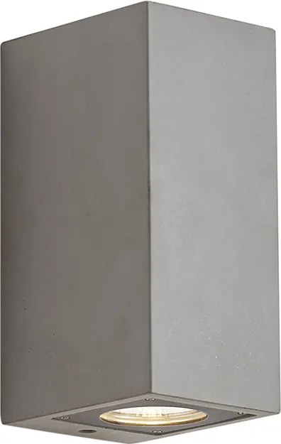 Lampă modernă de perete pentru exterior gri cu 2 lumini IP44 - Pompei