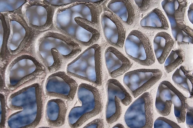 Masuta cu aspect deosebit Leaf 75cm, argintiu