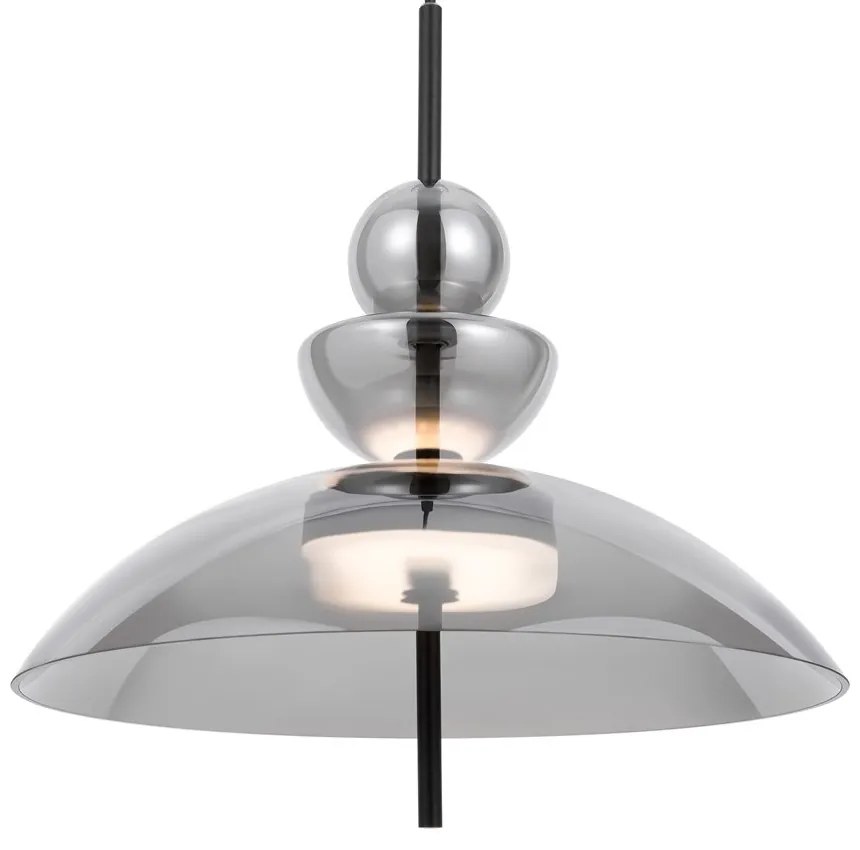 Lustra/Pendul LED design modern decorativ Bangkok 40cm, fumuriu