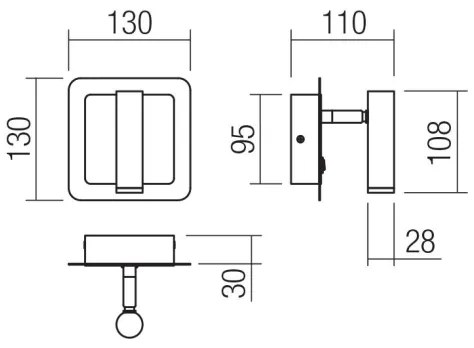 Spot LED de perete CLOSER LED/6W/230V alb Redo 01-3091