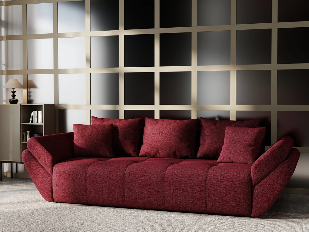 Canapea extensibilă dumonde cu ladă de depozitare si sezut confortabil din spuma high-density, Berlin Enjoy Winery 250x100 cm