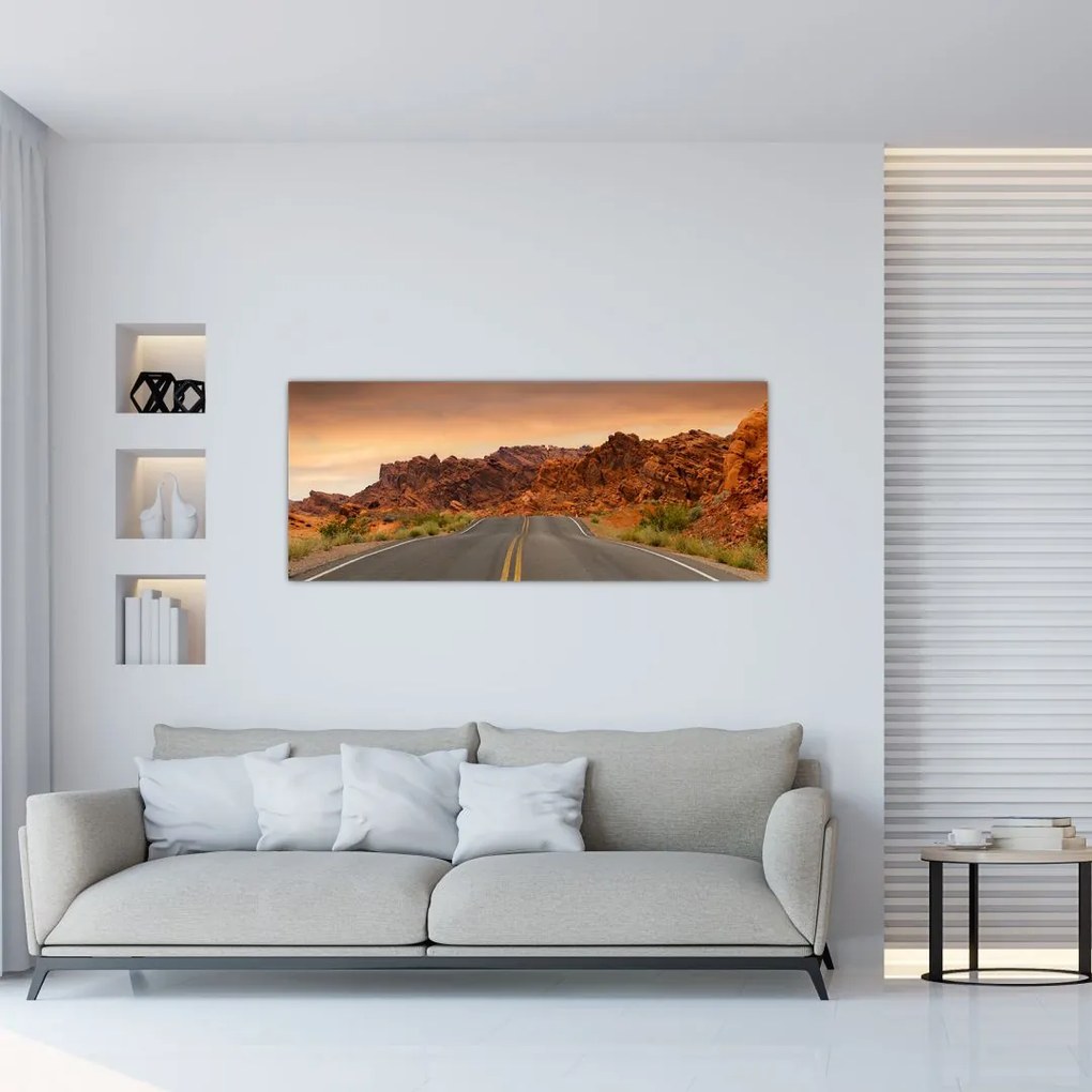 Tablou cu drum în munți (120x50 cm)