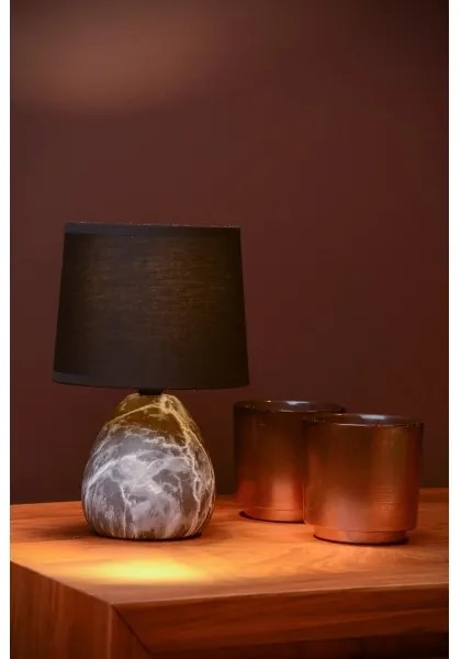 Lampă de masă MARMO 1xE14/40W/230V negru Lucide 47508/81/30