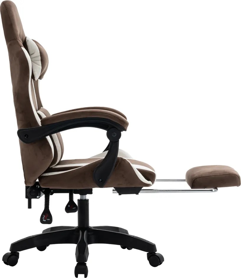 Scaun de birou/gaming, maro/alb, HOSPO