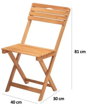 Set de balcon din fag cu perne