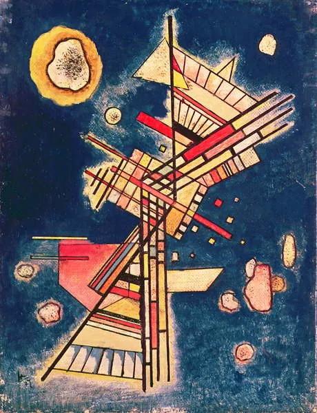 Wassily Kandinsky - Artă imprimată Composition with a Blue Background, 1927, (30 x 40 cm)