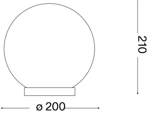 Ideal Lux - Lampă de masă MAPA 1xE27/42W/230V, Ø 20 cm, albă