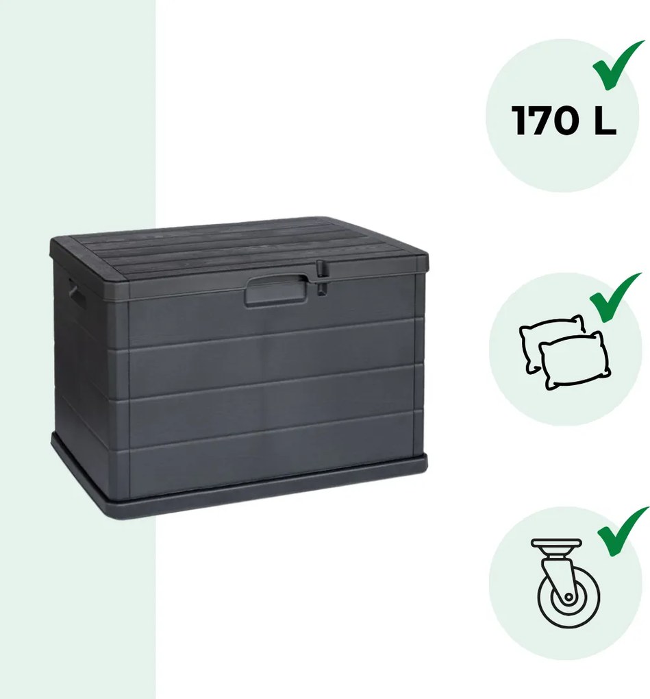 Cutie de depozitare BETA, 170L, 78x55x52cm, antracit I.P.A.E-Progarden