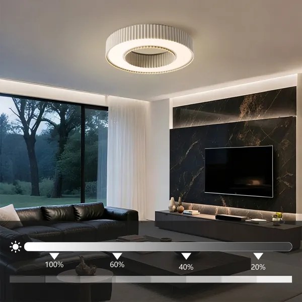 Brilagi – Plafonieră LED dimabilă LUMIX, 48 W, 230 V, 3000–6000 K, bej, Ø 50 cm, telecomandă inclusă